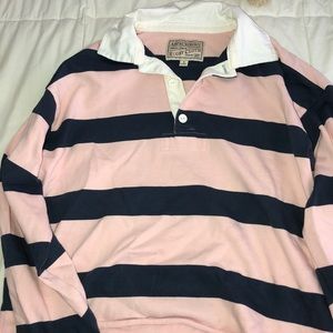 long sleeve collared crop top
